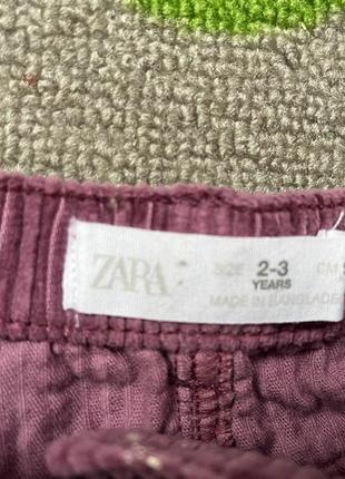 Вельветовая юбка шорты zara 2-3 года3 фото