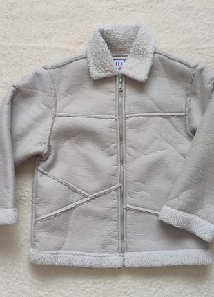 Куртка дублёнка на девочку 7 лет