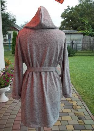( 48 / 50 р ) женский халат трикотажный на флисе с начесом б / у5 фото