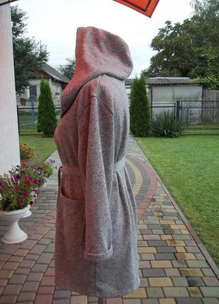 ( 48 / 50 р ) женский халат трикотажный на флисе с начесом б / у3 фото