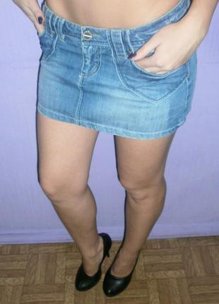 Мини джинсовая юбка terranova2 фото