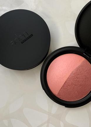 Двухцветные румяна aden сухие запеченные terracotta baked blusher duo1 фото