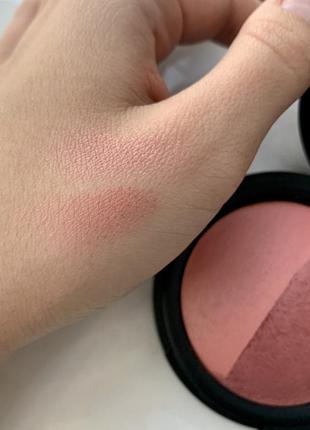 Двухцветные румяна aden сухие запеченные terracotta baked blusher duo3 фото