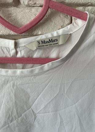 Блуза/кофтина/туника maxmara белая объемные рукава размер м3 фото