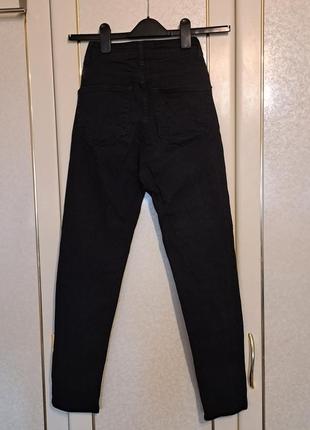Штаны чёрные, джинс стрей, бренд denim.3 фото