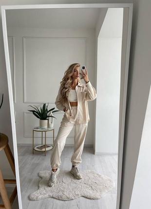 Вельветовый костюм рубашка и брюки