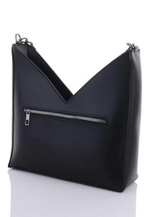 Женская сумка черная сумка среднего размера сумка на плечо наплечная сумка на цепочке4 фото