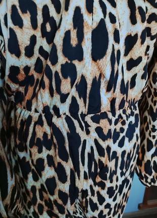 Комбинезон трендовый леопардовый принт штаны палаццо батал8 фото