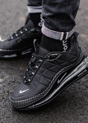 😉nike air max 720 termo black😉чоловічі кросівки найк аір макс весна-осінь чорні