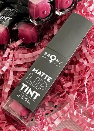 Тинт для губ матовый, bronx matte lip tint 04 pink begonia6 фото