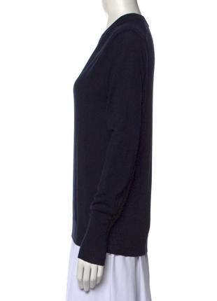 Вовняний джемпер чорний лонгслив з вовни италия шерстяной джемпер свитер с тонкой пряжи4 фото