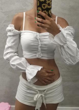 Кроп топ блуза