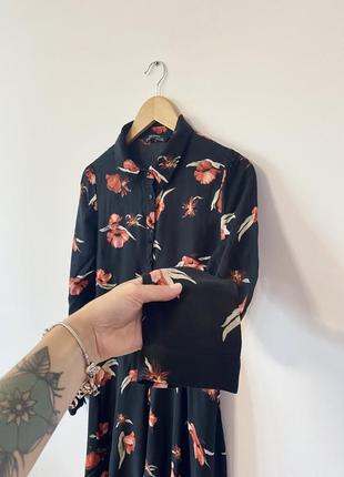 Платье на пуговицах из натуральной ткани от zara🌿2 фото