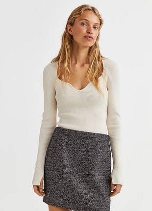 Трикотажний  топ в рубчик h&m