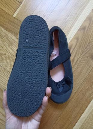 Балетки черные из ткани 2