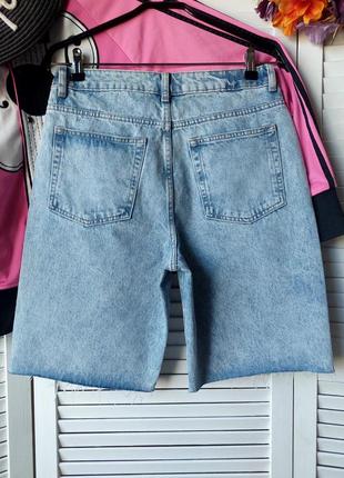 Шорти бермуди моми mom джинсові з необробленим краєм низом від denim co primark9 фото