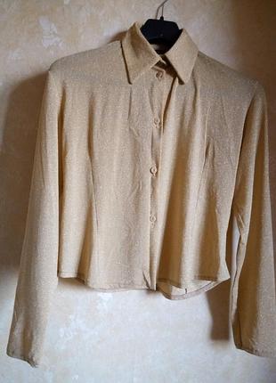 Блузка золотиста з люрексом італія