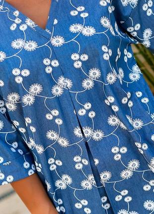 Женская легкая летняя туника из хлопковой ткани, большие размеры,  от 48 до 584 фото