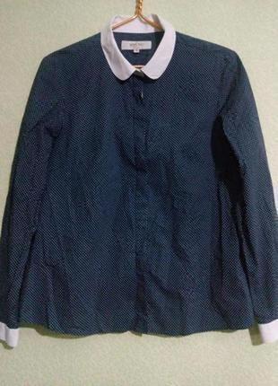 Бавовняна блуза сорочка в горошок2 фото