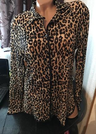 Красивая блуза в леопардовый принт1 фото
