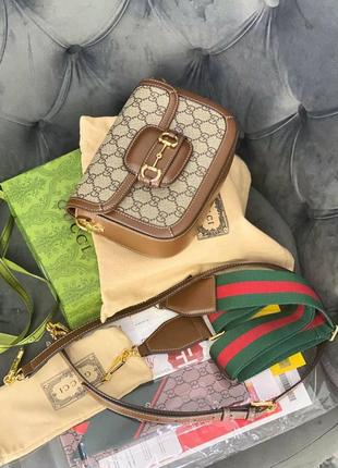 Кожаная роскошная брендовая сумка в стиле gucci2 фото