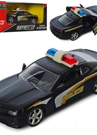 Машина автомир, инерция, металл, полиция, 1:32, двери открываются, as-2750