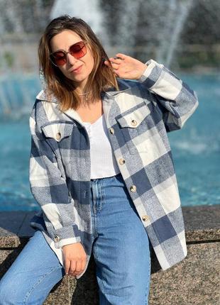 Рубашка теплая оверсайз