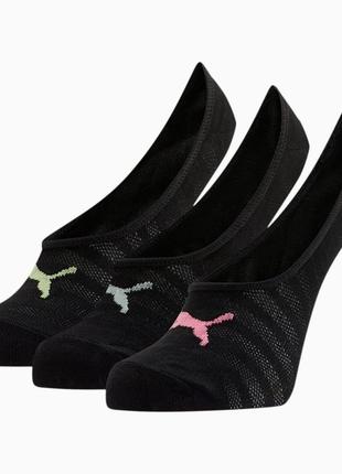 1,  3 пары спортивных низких женских носков из микрофибры puma размер 38-40