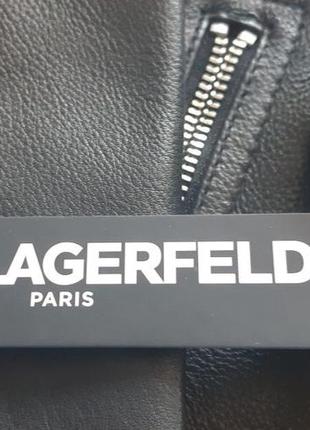 Karl lagerfeld paris shirt collar leather jacket - s5 фото