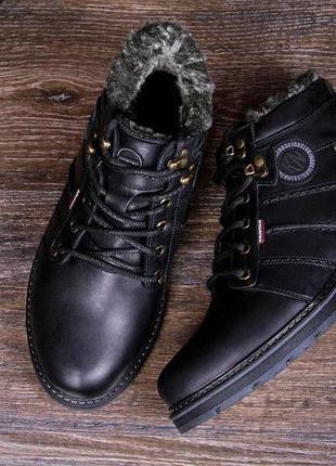 Чоловічі зимові шкіряні черевики