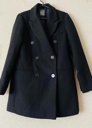 Черное пальто размер s