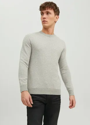 Пуловер jack & jones eatlas light grey