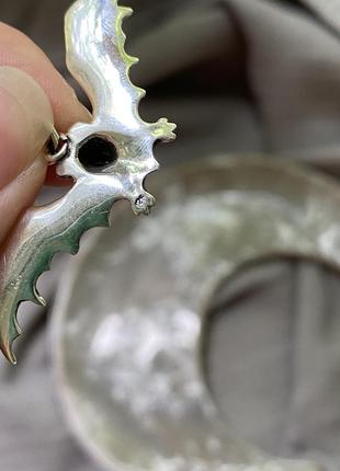 Серебряный кулон летучая мышь готический 925 гелловин хелловин