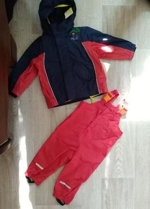 Комбінізонні штани /червоні  на 1-2р/86см1 фото