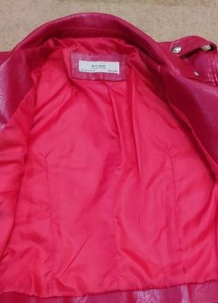Шкіряна кожанная куртка курточка красная косуха недорого купить с, хс размер6 фото
