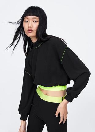 Нова укорочена вільна кофта-топ zara