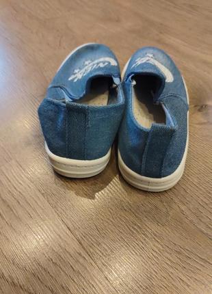 Мокасини капці тапочки джинсові lilin shoes голубі3 фото