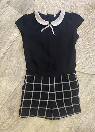 Школьный ромпер, комбинезон 7-8 лет