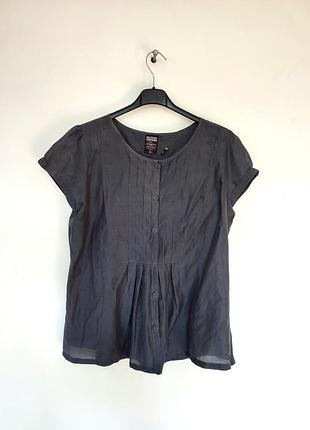 Tommy hilfiger шовкова блуза сіра жіноча шовк silk катонова бавовняна блузка рубашка з коротким рукавом2 фото