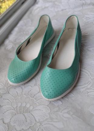 Балетки кожа