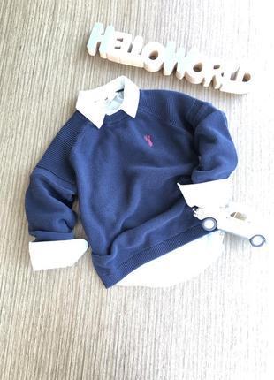 Комплект свитер и рубашка 110, элегантная одежда на мальчика 5 лет3 фото