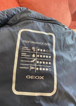 Куртка с капюшоном geox стеганая темно синяя5 фото