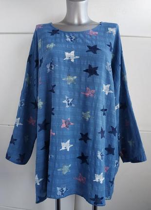 Стильна туничка з якісного натурального матеріалу принт зірки