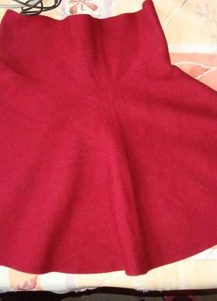 Бордовая юбка2 фото