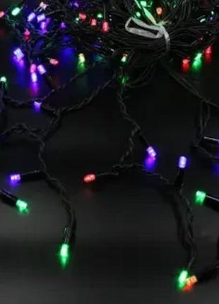 Xmas гірлянда led 120 3.3line short curtain(бурульки/бахрома) m-2 мультикольорова 5 метрів вул.+соед.білий1 фото