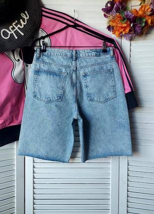 Шорти бермуди моми mom джинсові з необробленим краєм низом primark5 фото