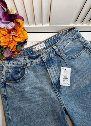 Шорти бермуди моми mom джинсові з необробленим краєм низом primark7 фото