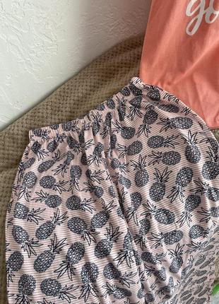 Пижама женская штаны и футболка комплект домашний хлопковая 40-42 размер s2 фото