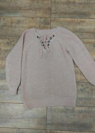 !женский теплый свитер италия, пудрового цвета