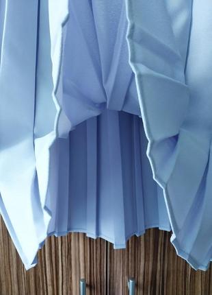 Винтажная лавандовая сиреневая юбка плиссеровка длинна миди4 фото